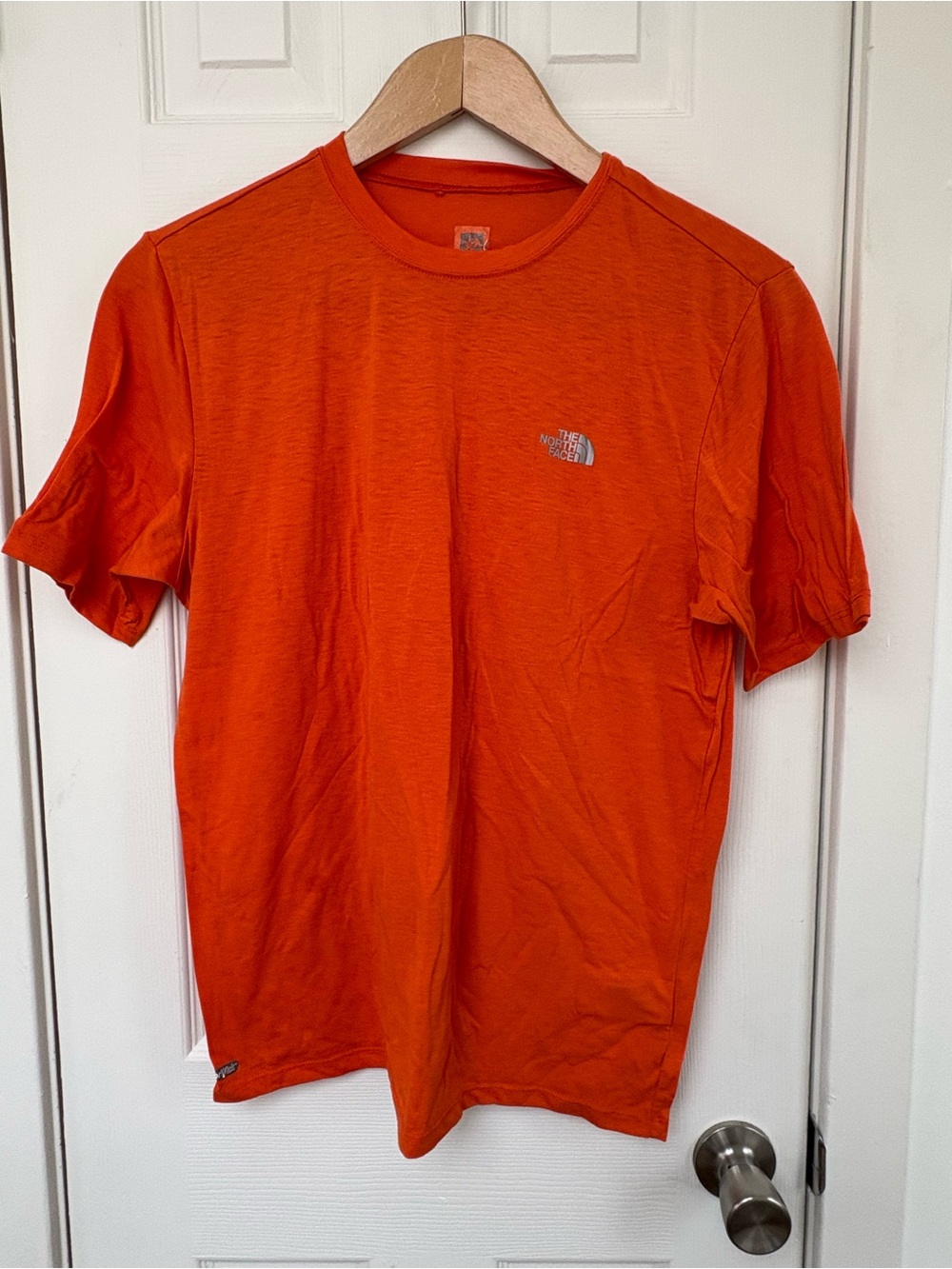The North Face Men’s Orange Short Sleeve Crew Tee